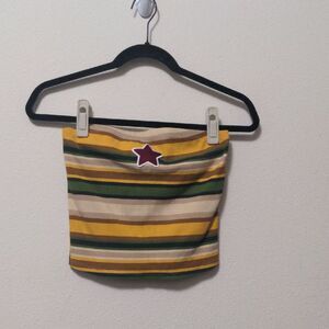 Forever 21 Multicolor Striped Crop Top